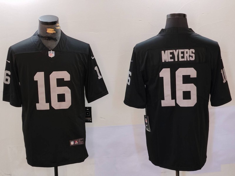 Men's Las Vegas Raiders Jakobi Meyers #16 Black Jersey